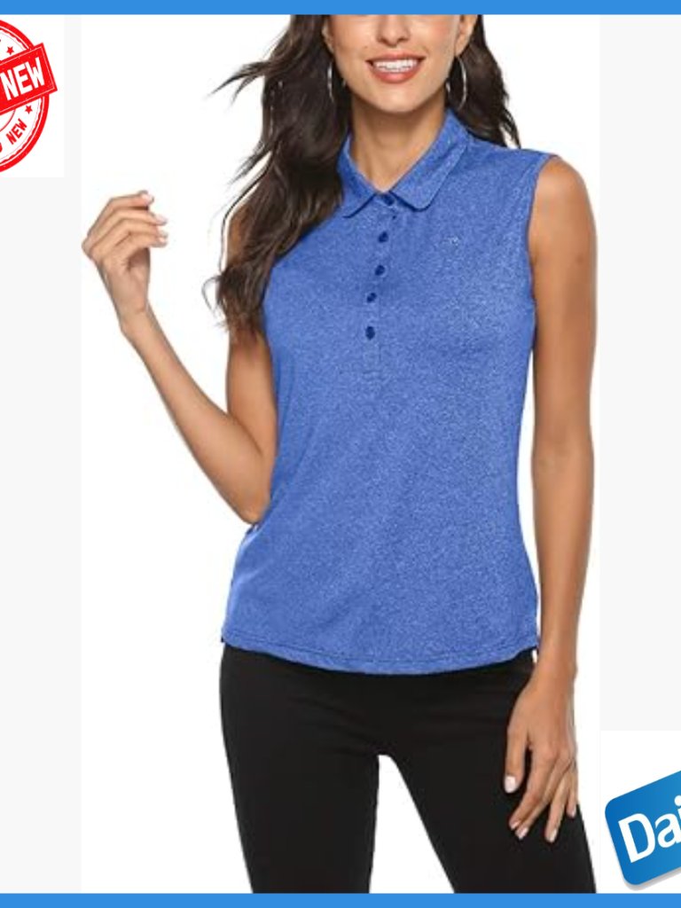 Sleeveless Golf Polo Tank Top Quick Dry Athletic Workwear Regular Fit